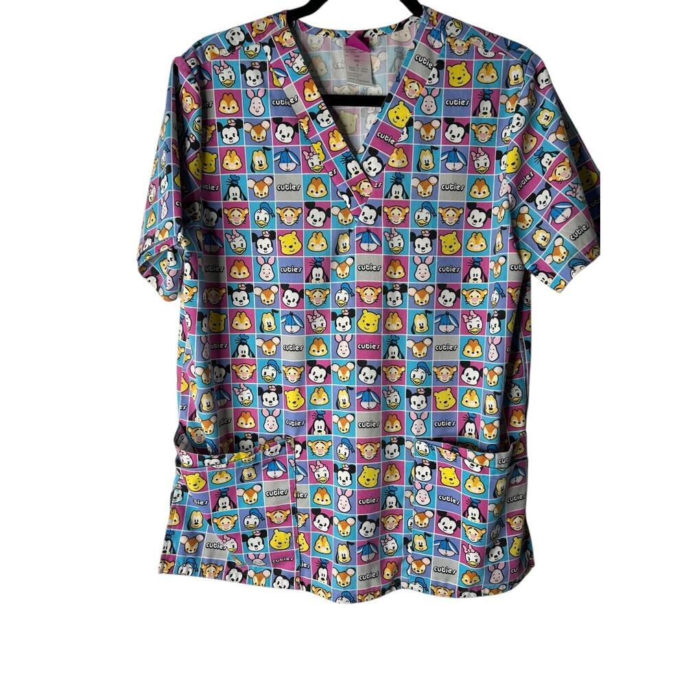 The Wonderful World of Disney Scrub Top Size S Cuties Mickey and Friends Medical